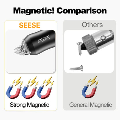 【SummerVibes】SEESE 2PCS Strong Magnetic Screw Rings – Universal 1/4(6.35mm) Fit for Hex Screwdrivers