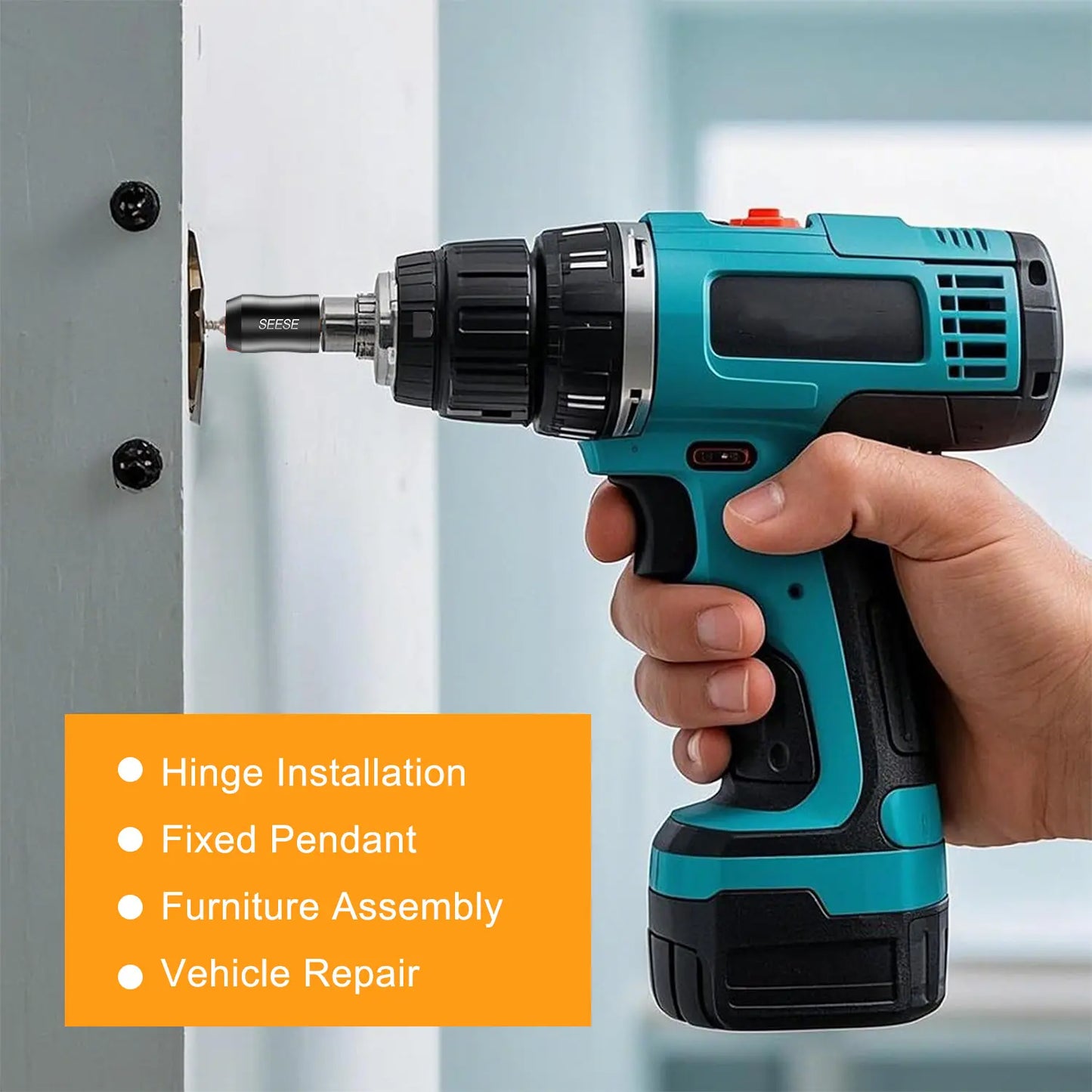 【SummerVibes】SEESE 2PCS Strong Magnetic Screw Rings – Universal 1/4(6.35mm) Fit for Hex Screwdrivers