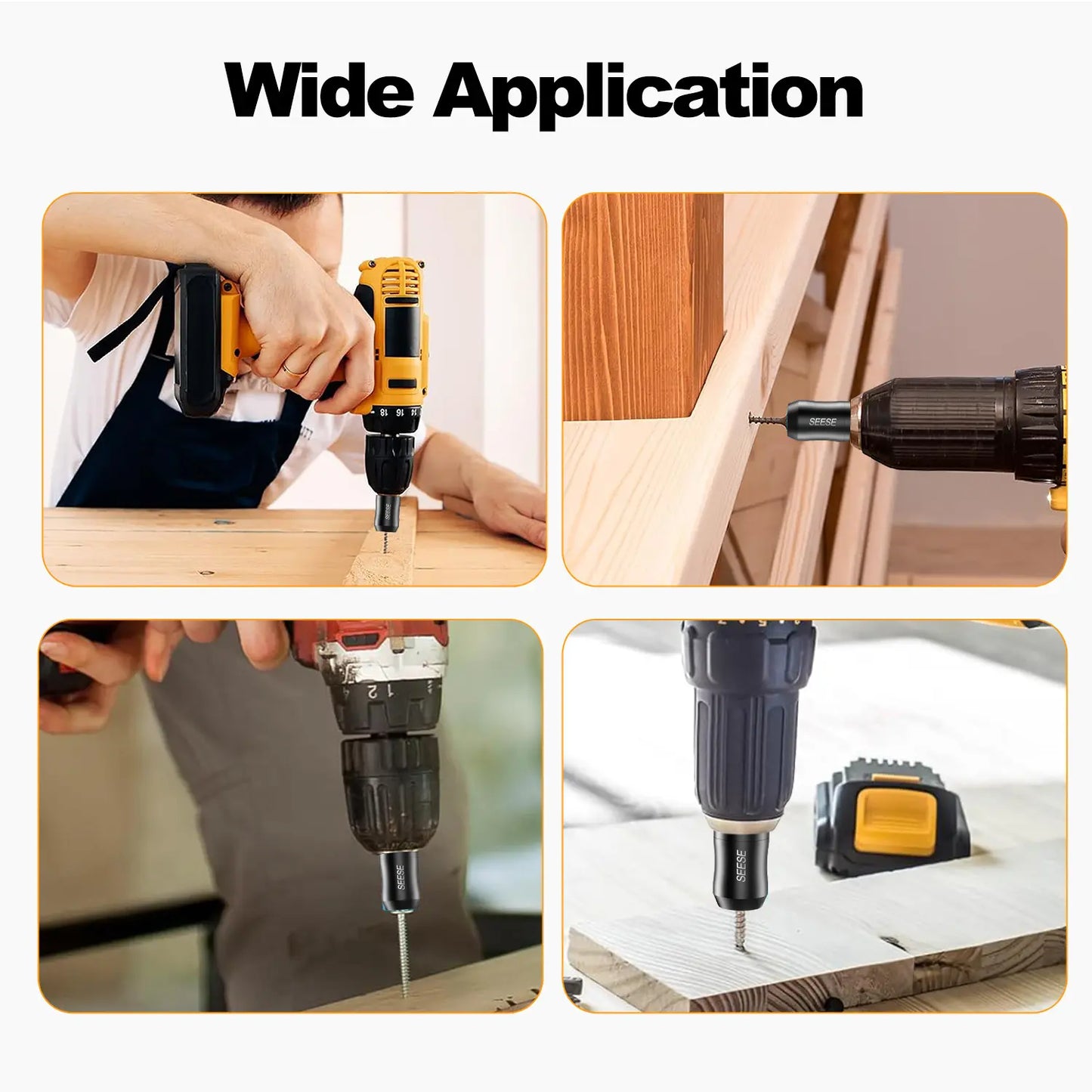 【SummerVibes】SEESE 2PCS Strong Magnetic Screw Rings – Universal 1/4(6.35mm) Fit for Hex Screwdrivers