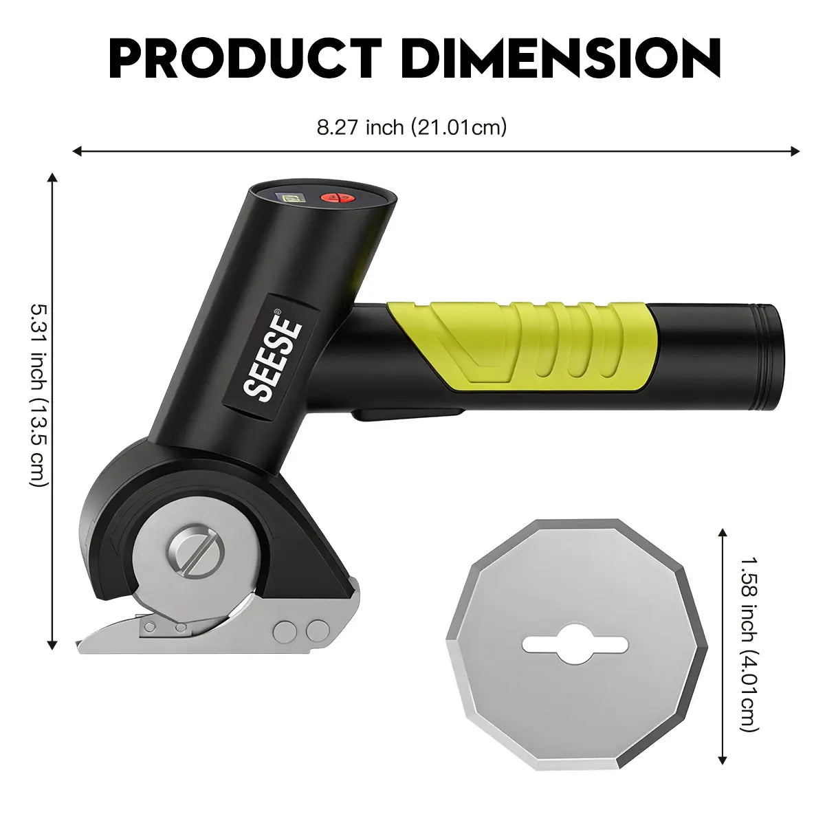 【SummerVibes】SEESE Cordless Rechargeable Electric Scissors – Portable Cutter for Fabric, Cardboard, Carpet