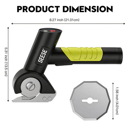 【SummerVibes】SEESE Cordless Rechargeable Electric Scissors – Portable Cutter for Fabric, Cardboard, Carpet