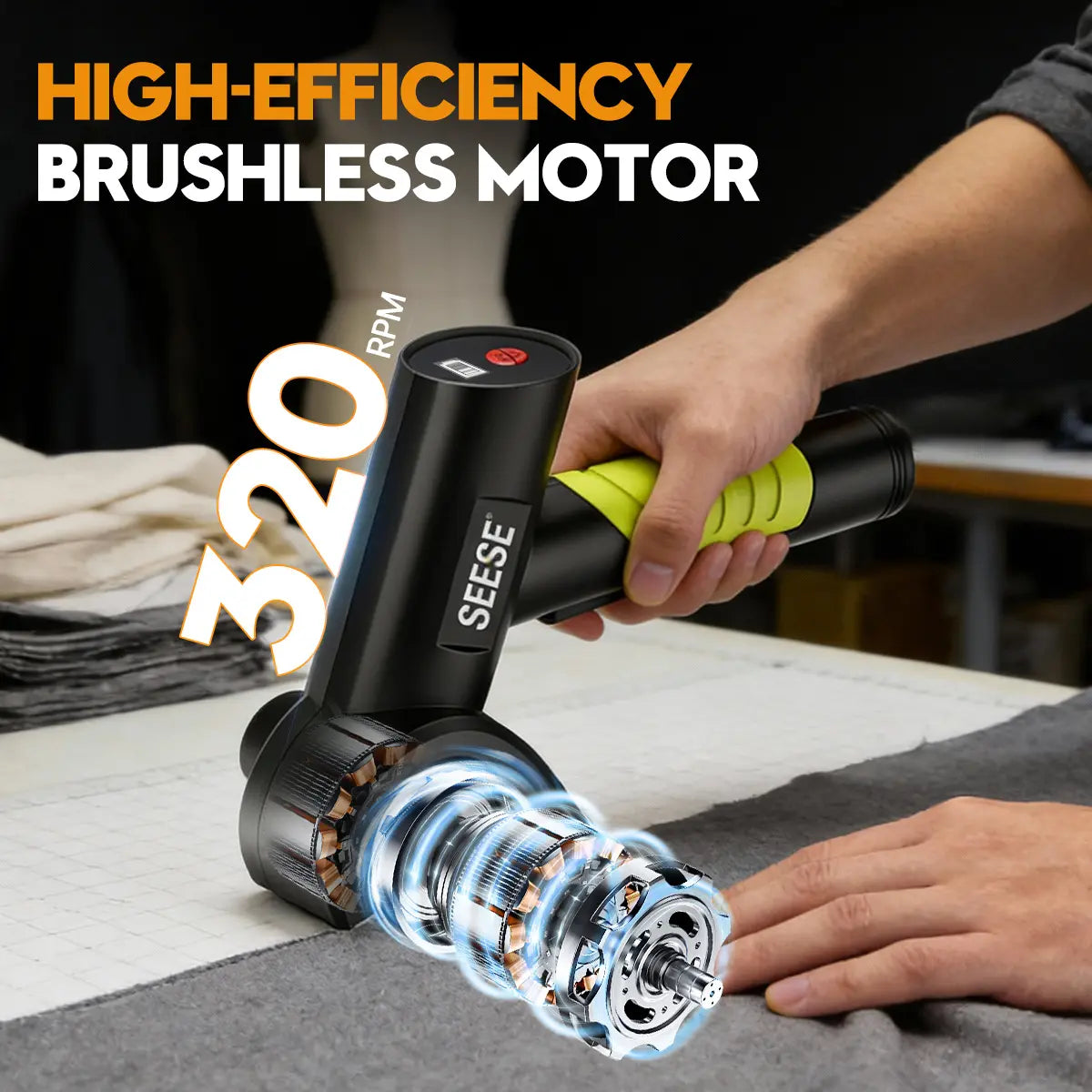 【SummerVibes】SEESE Cordless Rechargeable Electric Scissors – Portable Cutter for Fabric, Cardboard, Carpet