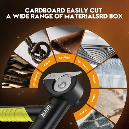 【SummerVibes】SEESE Cordless Rechargeable Electric Scissors – Portable Cutter for Fabric, Cardboard, Carpet