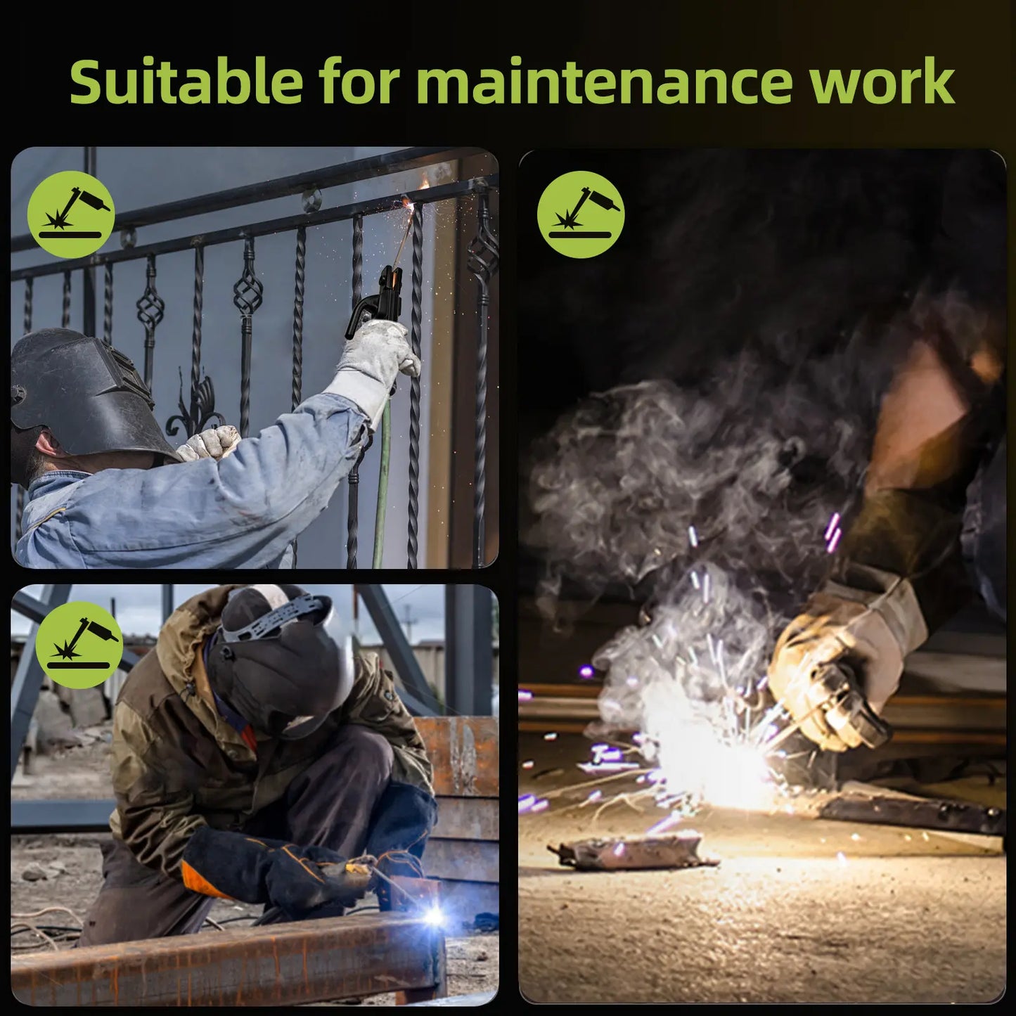 【SummerVibes】SEESE 155Amp MINI Portable Welding Machine, Stick Welder, AC 110/220V smart conversion, LED Display Digital Welder, Portable MMA Arc Welder